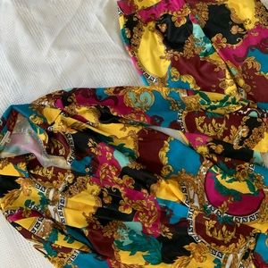 Couture print pant set.Size small.Versace inspired